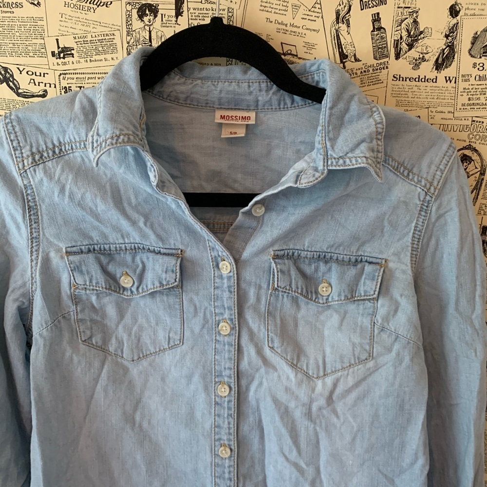 Mossimo Target Brand Button Down T-Shirt SZ Small - Picture 2 of 8